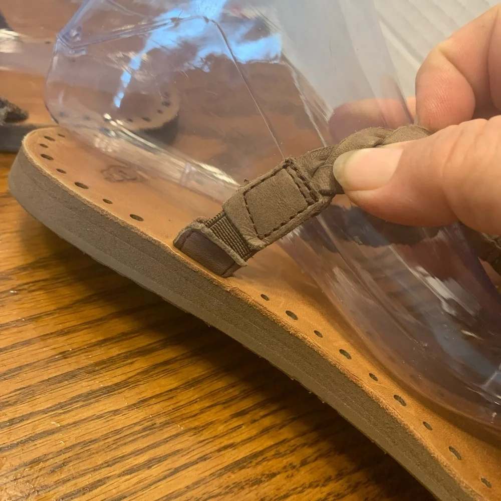 UGG Women's Brown Braided Sandals Size 8 casual hippie, festival Boho flat fun - Picture 5 of 11